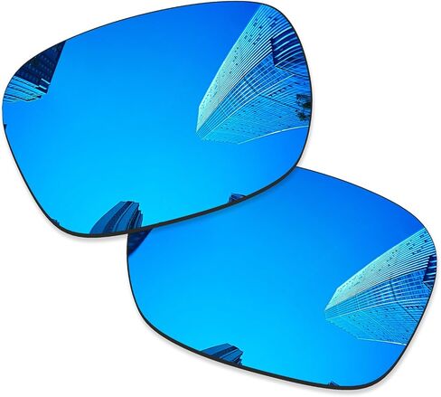 4 Pairs Ploarized Replacement Lenses for Oakley Sliver XL OO9341/Sliver XL Asian Fit OO9346 Sunglasses - Black + Silver Titanium + Ice Blue + Fire Red in Saudi Arabia