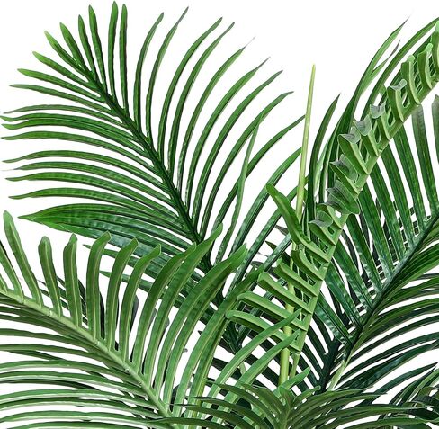 Fake Palm Tree, 8ft Artificial Phoenix Palm Tree Tall Tropical Tree with Adjustable Leaves & Planter, Outdoor Indoor Faux Trees for Living Room/Patio/Poolside/Yard Decor in Saudi Arabia