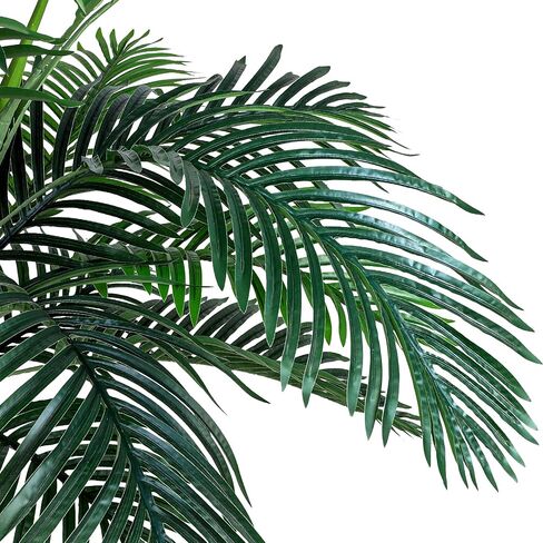 Fake Palm Tree, 8ft Artificial Phoenix Palm Tree Tall Tropical Tree with Adjustable Leaves & Planter, Outdoor Indoor Faux Trees for Living Room/Patio/Poolside/Yard Decor in Saudi Arabia