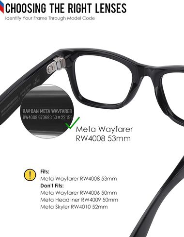 BLAZERBUCK Anti-salt Polarized Replacement Lenses Compatible with RayBan Meta Wayfarer RW4008 53mm Sunglass in Saudi Arabia