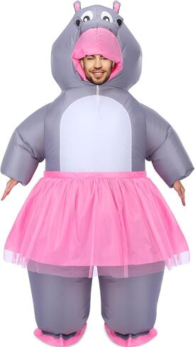 Halloween Inflatable Costumes Inflatable Hippo Costume for Adult Blow up Halloween Cosplay Party Dressed up for Men Women in Saudi Arabia