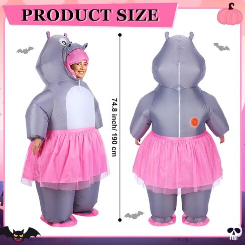 Halloween Inflatable Costumes Inflatable Hippo Costume for Adult Blow up Halloween Cosplay Party Dressed up for Men Women in Saudi Arabia