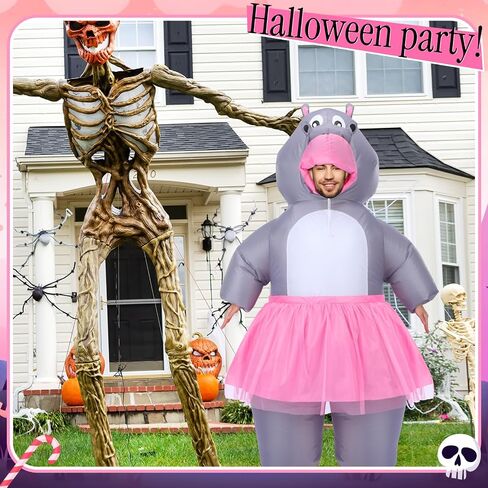 Halloween Inflatable Costumes Inflatable Hippo Costume for Adult Blow up Halloween Cosplay Party Dressed up for Men Women in Saudi Arabia