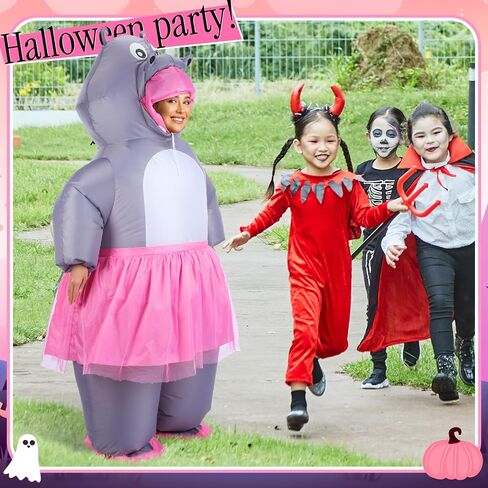 Halloween Inflatable Costumes Inflatable Hippo Costume for Adult Blow up Halloween Cosplay Party Dressed up for Men Women in Saudi Arabia