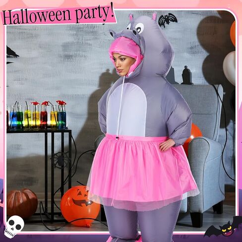 Halloween Inflatable Costumes Inflatable Hippo Costume for Adult Blow up Halloween Cosplay Party Dressed up for Men Women in Saudi Arabia