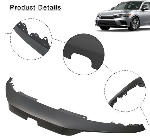 غطاء شبكي علوي للمصد الأمامي من Bewild متوافق مع 2022 2023 2024 Honda Civic Black 71111T43A01، HO1201106 in Kuwait