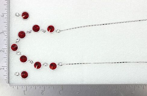 Faship Gorgeous Premium Rhinestone Crystal Floral Necklace Earrings Set in Saudi Arabia