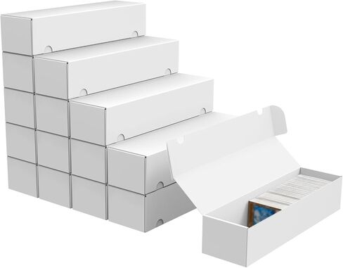 Trading Card Storage Box, 10-Pack 1100 Count Corrugated Cardboard Bulk Sports Storage Box for TCG/Magic/Mtg Basketball Cards, Collectible Trading Cards in Kuwait
