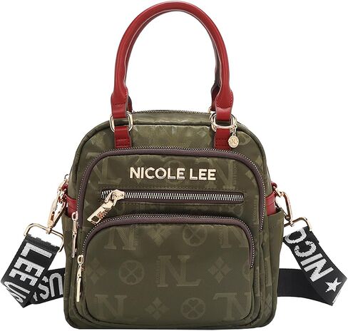 Nicole Lee Multi-Wear Satchel Bag, Convertible Bag, Polyester with Vegan Leather in Saudi Arabia