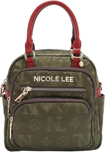 Nicole Lee Multi-Wear Satchel Bag, Convertible Bag, Polyester with Vegan Leather in Saudi Arabia