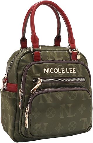 Nicole Lee Multi-Wear Satchel Bag, Convertible Bag, Polyester with Vegan Leather in Saudi Arabia