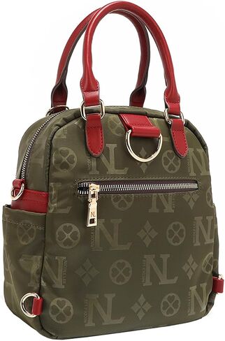 Nicole Lee Multi-Wear Satchel Bag, Convertible Bag, Polyester with Vegan Leather in Saudi Arabia