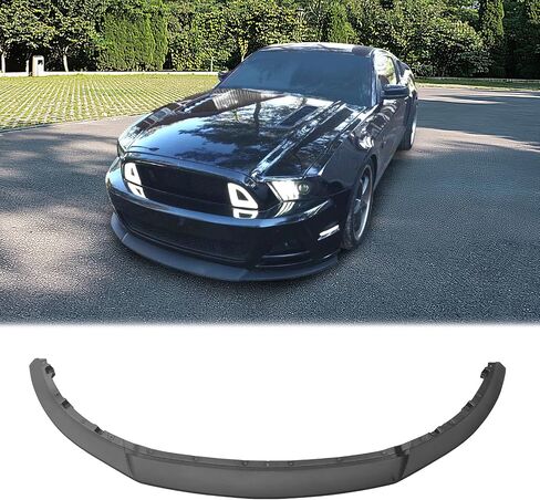 FREEMOTOR802 متوافق مع موديلات 2013-2014 Ford Mustang V6 V8 Base & GT (باستثناء GT500 & Shelby) الشفة الأمامية الممتصة للصدمات، R Style Black PP Spoiler Guard Splitter Valance Chin in Saudi Arabia