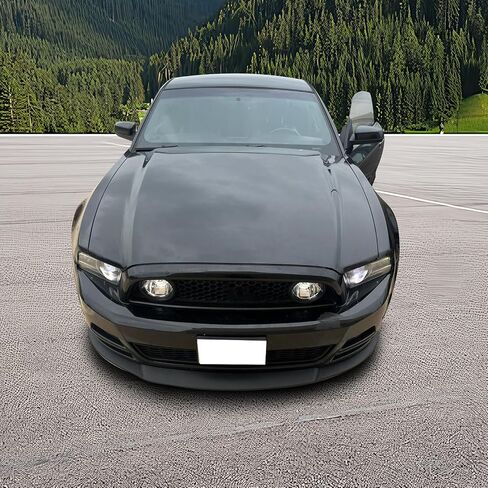 FREEMOTOR802 متوافق مع موديلات 2013-2014 Ford Mustang V6 V8 Base & GT (باستثناء GT500 & Shelby) الشفة الأمامية الممتصة للصدمات، R Style Black PP Spoiler Guard Splitter Valance Chin in Saudi Arabia