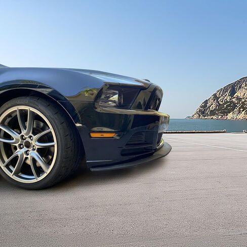 FREEMOTOR802 متوافق مع موديلات 2013-2014 Ford Mustang V6 V8 Base & GT (باستثناء GT500 & Shelby) الشفة الأمامية الممتصة للصدمات، R Style Black PP Spoiler Guard Splitter Valance Chin in Saudi Arabia