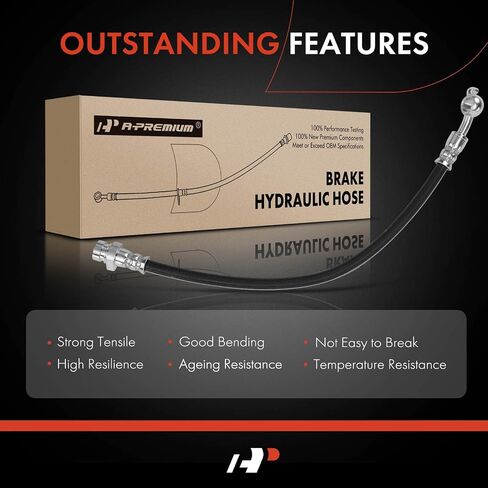 A-Premium Rear Passenger Brake Hydraulic Hose Compatible with Hyundai and Kia Models - Tucson 2010-2016, For Sportage 2011-2016, FWD - Replace# 587382S100(Pack of 2) in Saudi Arabia