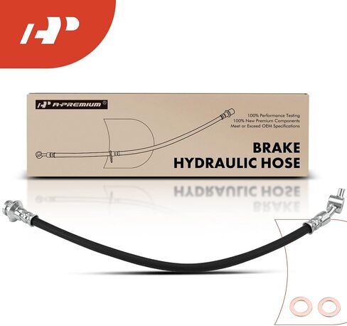 A-Premium Front Driver Brake Hydraulic Hose Compatible with Nissan Models - Frontier 1998 1999 2000 2001 2.4L, RWD - Replace# 462118B400 in Saudi Arabia
