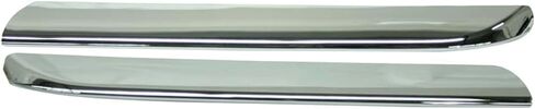 Front Left Driver & Right Passenger Side Upper Bumper Cover Insert Grille SET of 2 Replacement For 2005-2006 Honda CRV Silver Chrome Textured Plastic HO1212104 HO1213104 71126S9A003 71125S9A013 in Saudi Arabia