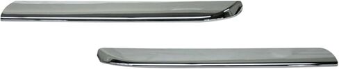 Front Left Driver & Right Passenger Side Upper Bumper Cover Insert Grille SET of 2 Replacement For 2005-2006 Honda CRV Silver Chrome Textured Plastic HO1212104 HO1213104 71126S9A003 71125S9A013 in Saudi Arabia