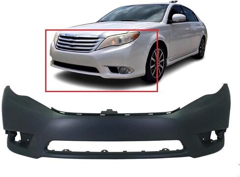 FitParts Compatible With Front Bumper Cover 2011 2012 Toyota Avalon Limited XLS Sedan 11 12. New, Primed and Ready for Paint. With Fog Light Holes. W/o Parking Aid Sensor Holes. in Saudi Arabia