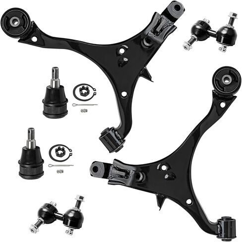 Detroit Axle - 6pc Front End Suspension Kit for 2002 2003 2004 2005 2006 CR-V, 2 Lower Control Arms 2 Lower Ball Joints 2 Sway Bar Links, CR-V Replacement in Saudi Arabia