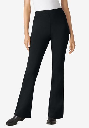Woman Within Plus Size Tall Stretch Ponte Knit Pull-On Bootcut Pants in Saudi Arabia