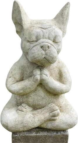 YWHWXB Meditating French Bulldog Figurine, Zen Yoga Dog Buddha Statue, Decorative Collectible for Home Garden Decoration in Kuwait