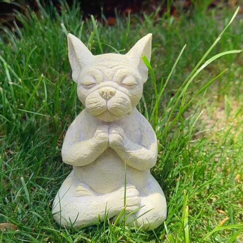 YWHWXB Meditating French Bulldog Figurine, Zen Yoga Dog Buddha Statue, Decorative Collectible for Home Garden Decoration in Kuwait