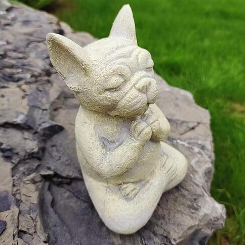 YWHWXB Meditating French Bulldog Figurine, Zen Yoga Dog Buddha Statue, Decorative Collectible for Home Garden Decoration in Kuwait