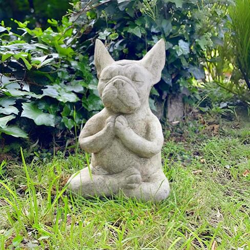 YWHWXB Meditating French Bulldog Figurine, Zen Yoga Dog Buddha Statue, Decorative Collectible for Home Garden Decoration in Kuwait