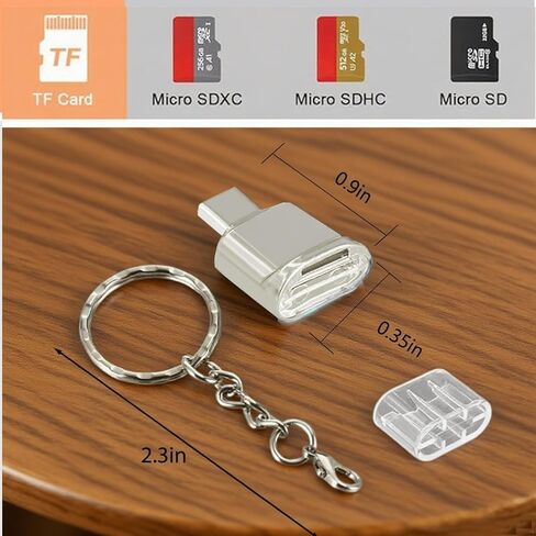 Keychain Micro SD Card Reader Compatible,Type C to Micro SD/TF in Saudi Arabia