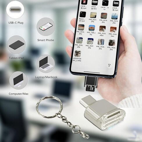 Keychain Micro SD Card Reader Compatible,Type C to Micro SD/TF in Saudi Arabia