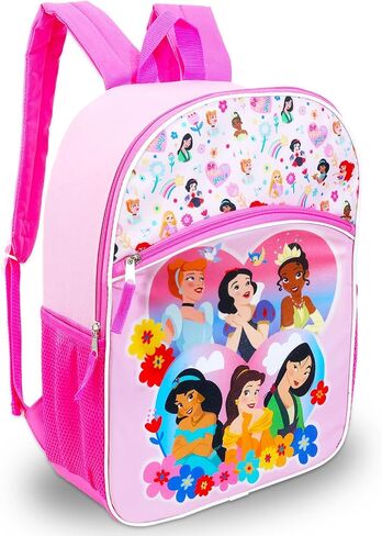 Disney Princess Backpack for Girls - Bundle with 16" Snow White School Bag Plus Water Bottle, Stickers, More | Disney Princess School Backpack for Girls in Saudi Arabia