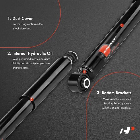 A-Premium Rear Pair (2) Shock Absorber Compatible with Mitsubishi Montero 2001-2006, Driver and Passenger Side in Saudi Arabia