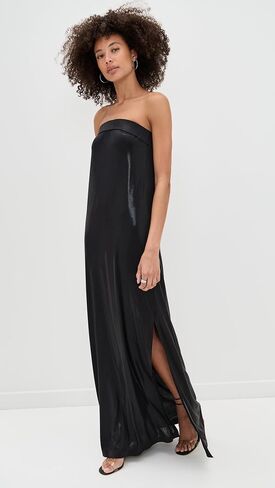Norma Kamali Women's Strapless Tailored Side Slit Gown in Saudi Arabia