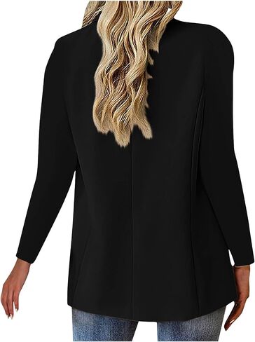Aymnlox Womens Blazers for Work Casual Spring Fall Long Sleeve Open Front Business Work Office Dressy Suit Jackets in Saudi Arabia
