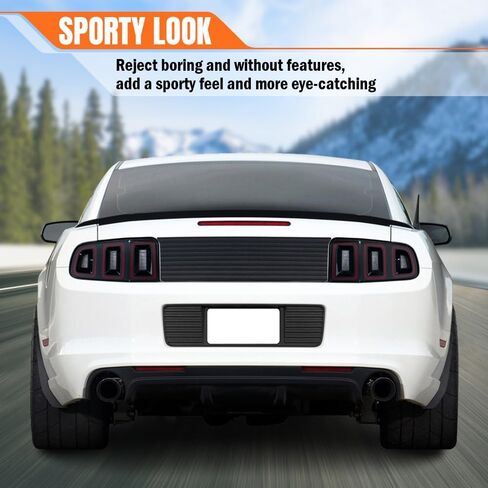 Rear Bumper Diffuser Lip, Compatible with 2013-2014 Ford Mustang, PP Unpainted V2 Style Rear Lower Lip Valance Splitter in Saudi Arabia
