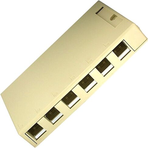 Leviton 41089-4EP QuickPort Surface Mount، 4 منافذ، أسود in Kuwait