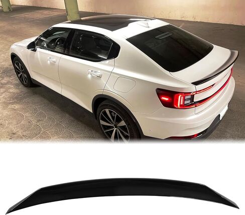 FREEMOTOR802 Rear Trunk Spoiler Compatible with 2021-2025 Polestar Polestar 2, Painted #019 Void Fiberglass FRP X Style Deck Lid Spoiler Rear Trunk Boot Tail Lip Wing Trim in Saudi Arabia