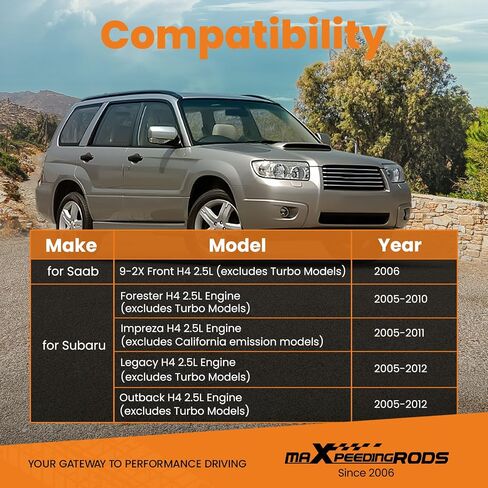 محول حفاز maxpeedingrods 674864 لسوبارو فورستر 2005-2010، لإمبريزا 2005-2011، ليجاسي أوتباك 2005-2012، لساب 9-2X 2006 2.5L H4 (متوافق مع وكالة حماية البيئة) in Saudi Arabia