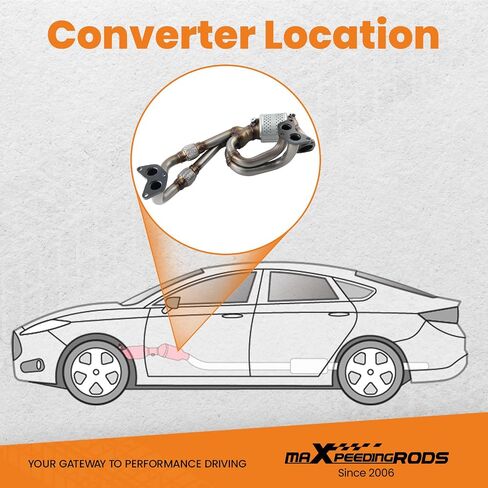 محول حفاز maxpeedingrods 674864 لسوبارو فورستر 2005-2010، لإمبريزا 2005-2011، ليجاسي أوتباك 2005-2012، لساب 9-2X 2006 2.5L H4 (متوافق مع وكالة حماية البيئة) in Saudi Arabia