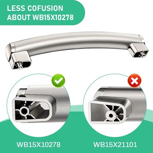 استبدال مقبض باب الميكروويف WB15X10278 AP5790517 متوافق مع مقبض باب الميكروويف جنرال إلكتريك GE، يستبدل 261300714902، PS8754175، 3025557-أبيض in Saudi Arabia