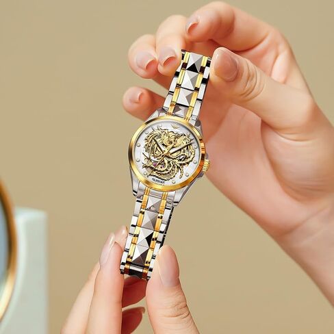 OUPINKE Women’s Automatic Watch Rose Gold Diamond Dial Luxury Elegant Wristwatch Sapphire Crystal Luminous Waterproof in Saudi Arabia
