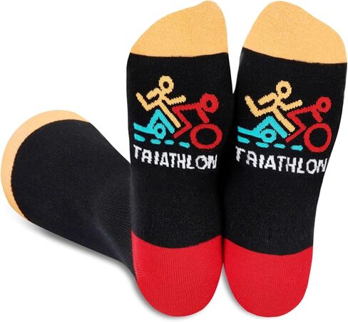InnoBeta Triathlon Gifts, Gifts on Birthday and Christmas, One Size Crew Socks in Saudi Arabia