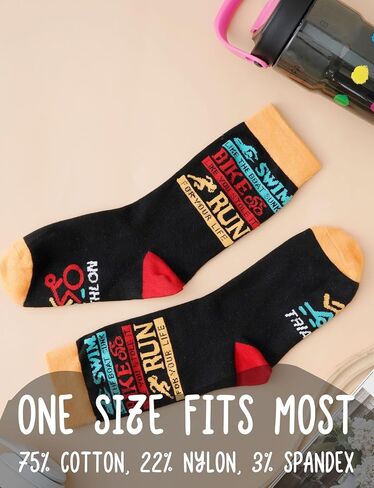 InnoBeta Triathlon Gifts, Gifts on Birthday and Christmas, One Size Crew Socks in Saudi Arabia