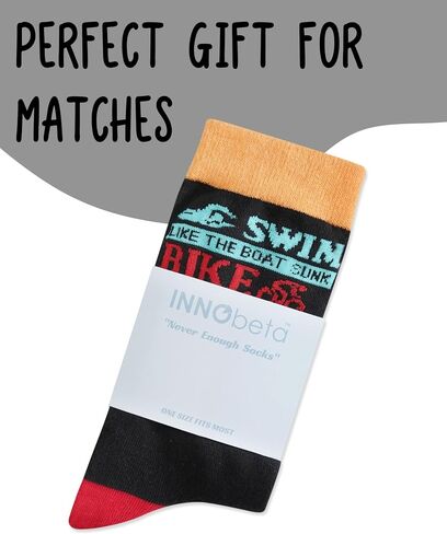 InnoBeta Triathlon Gifts, Gifts on Birthday and Christmas, One Size Crew Socks in Saudi Arabia