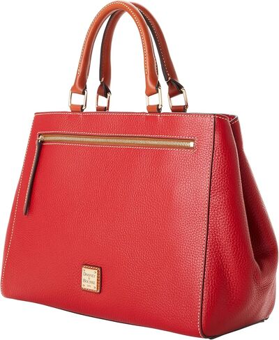 أكياس Dooney & Bourke Satchel للنساء ، حقيبة يد جلدية من الحبوب من جلد الحبوب مع حزام Crossbody in Kuwait