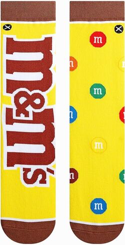 Odd Sox Peanut M&M Split Yellow Men's Crew Socks in Saudi Arabia