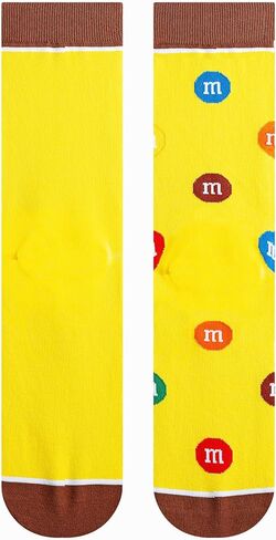 Odd Sox Peanut M&M Split Yellow Men's Crew Socks in Saudi Arabia