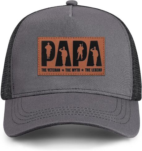 Papa Veteran Hat The Man The Myth The Legend Trucker Hats Veteran Gifts for Men Dad Papa in Saudi Arabia